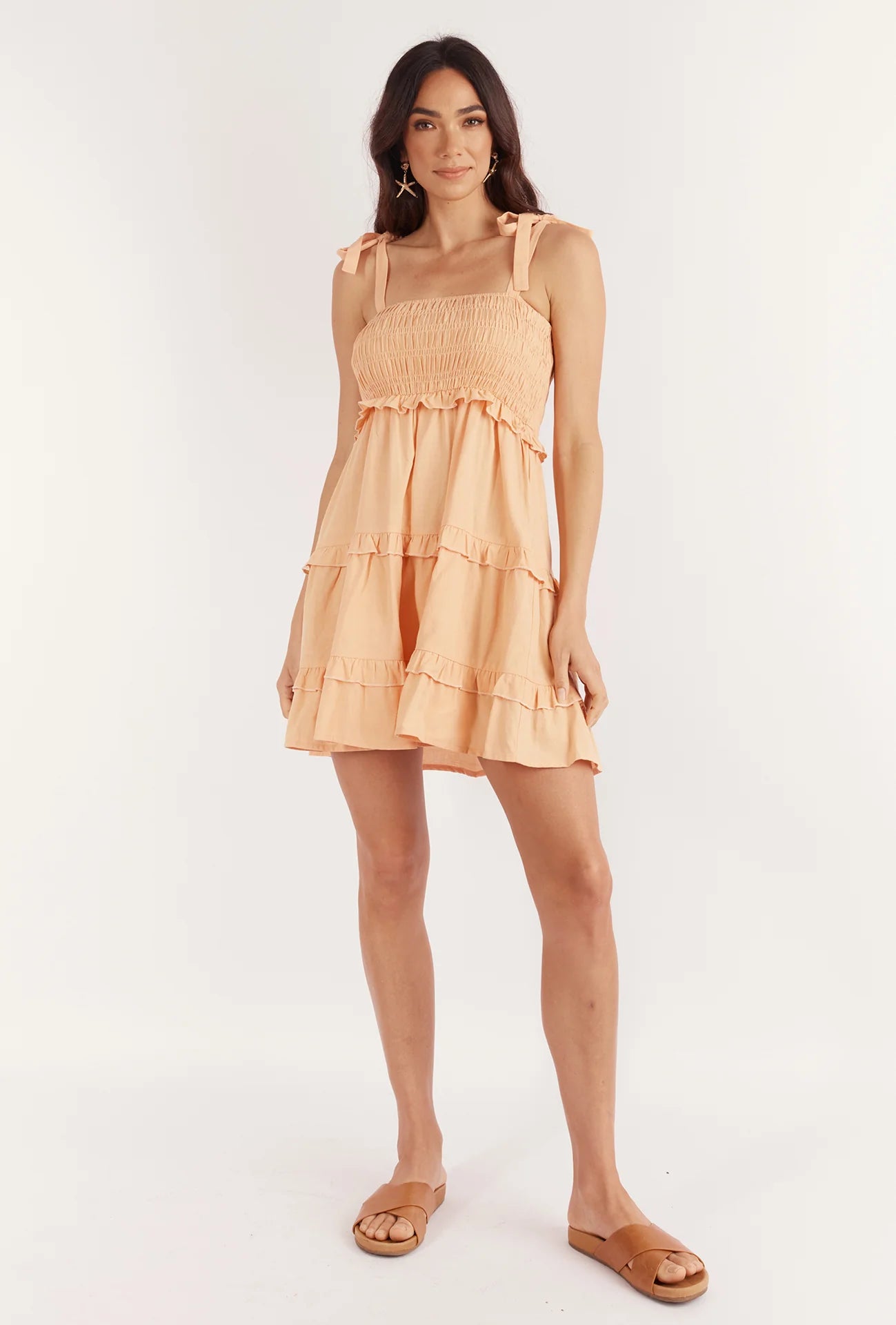 Bowie frill clearance mini dress