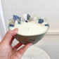 Blue Calcite Crystal Candle Bowl