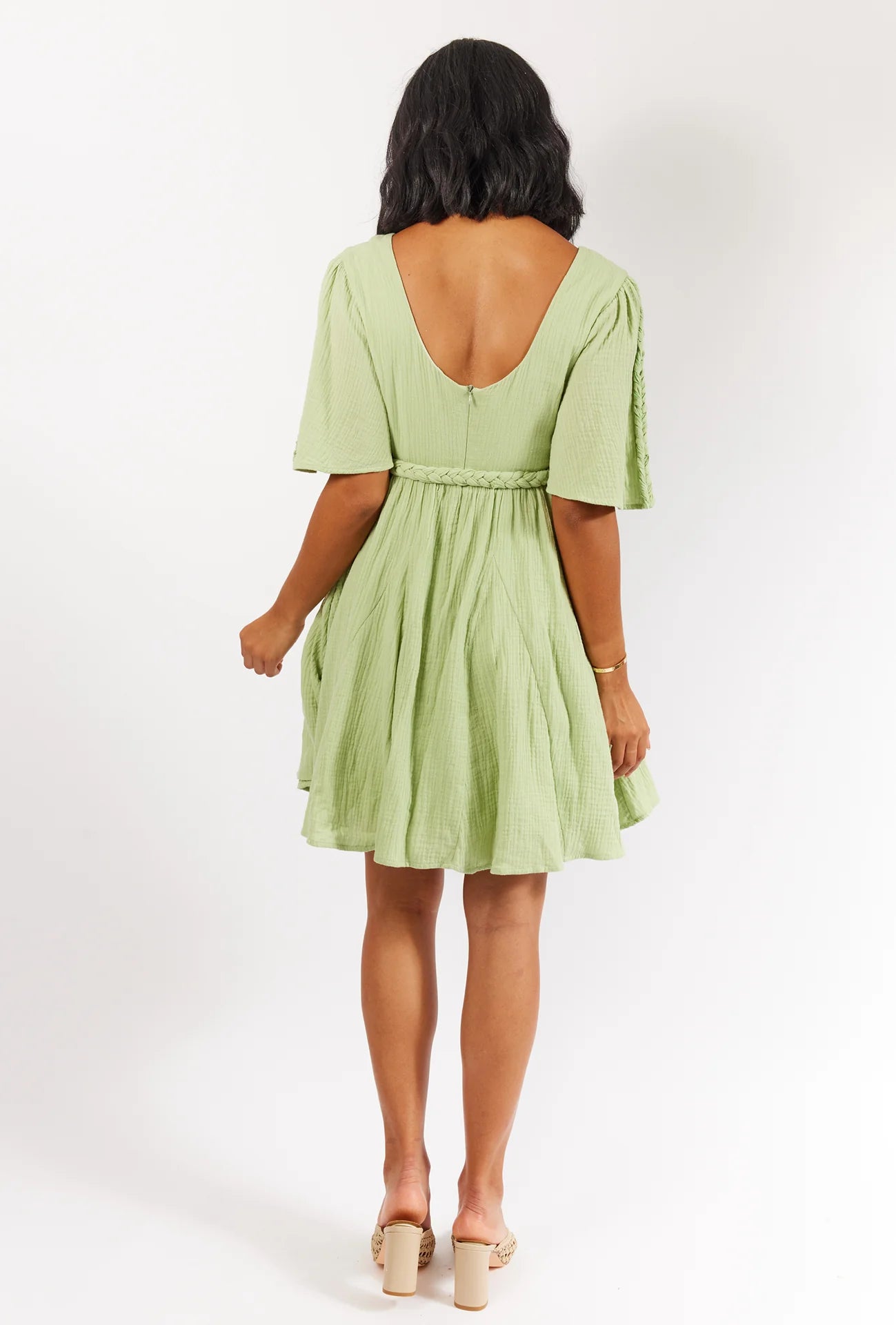 Moira Mini Dress - Apple Green