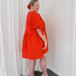 Red Linen Dress