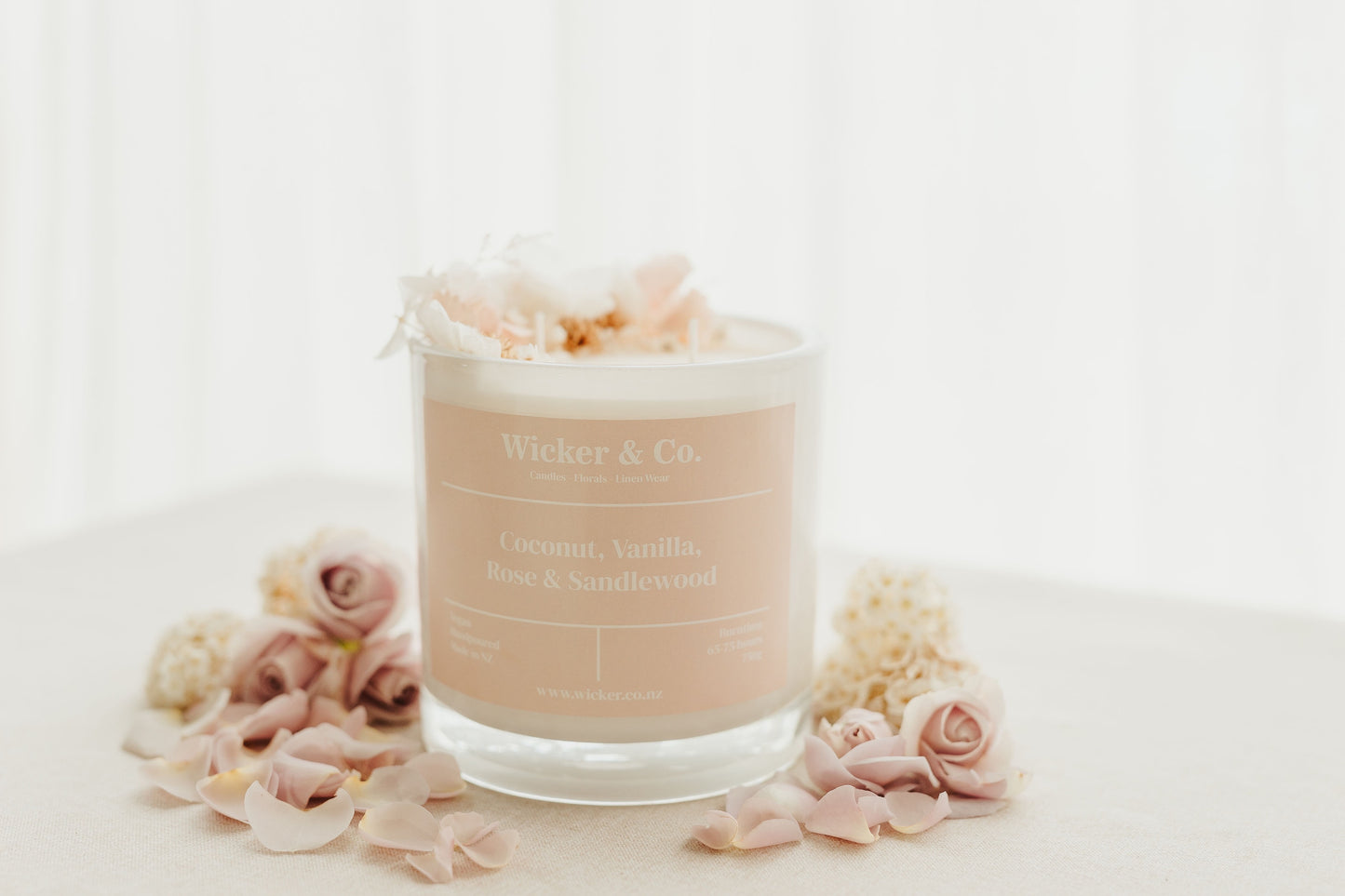 Extra Large Natural Floral Veluto Candle