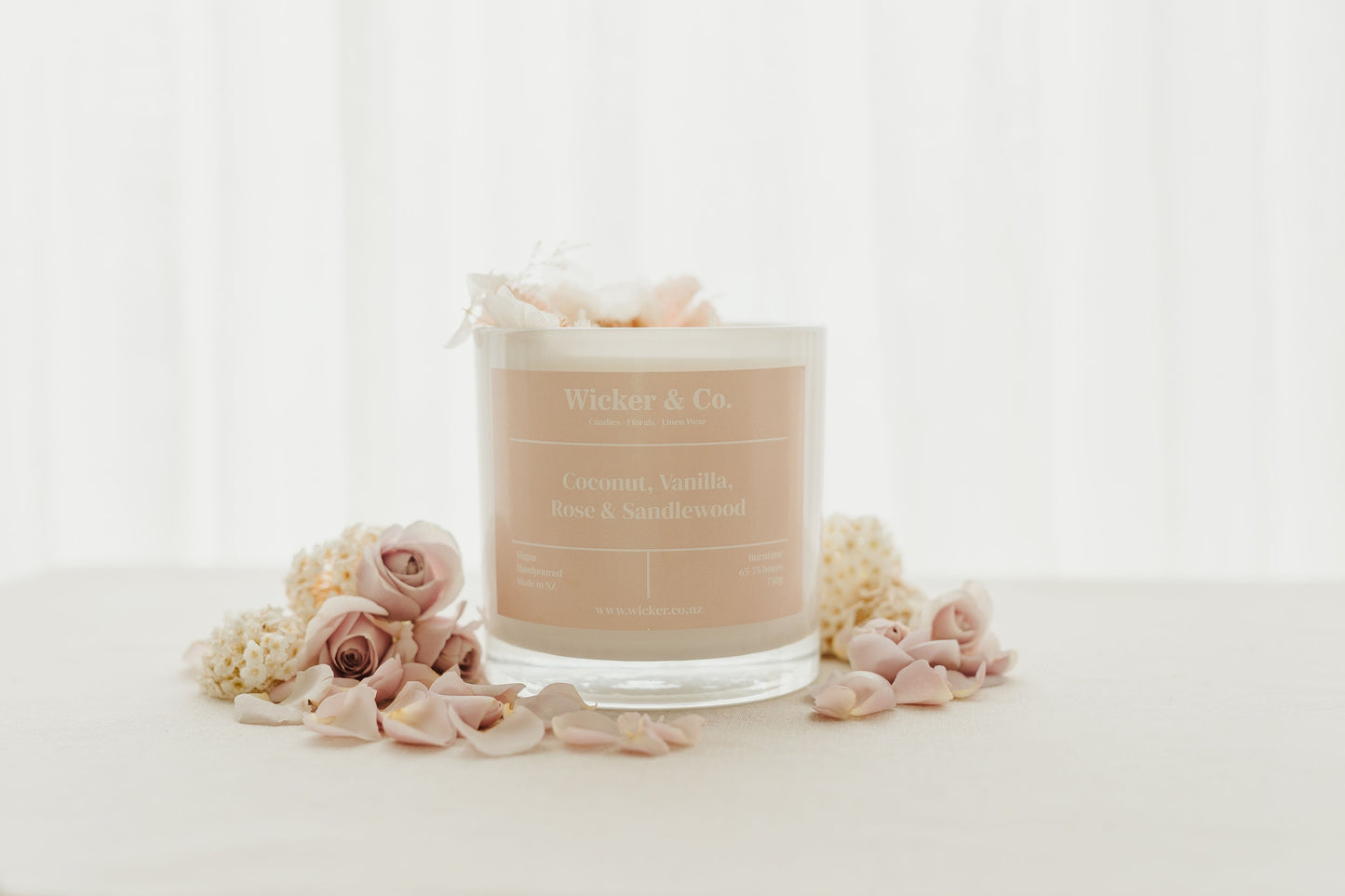Extra Large Natural Floral Veluto Candle