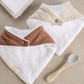 Linen/Toweling Dribble Bib - Oatmeal
